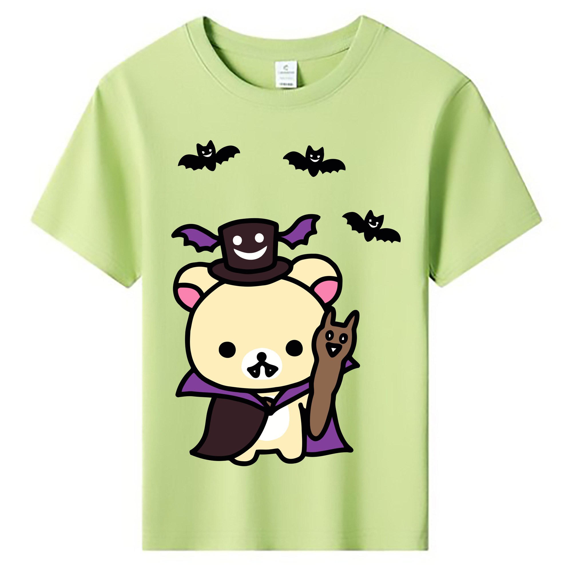 （画像用） リラックマ リラックマ キイロイトリ Rilakkuma Korilakkuma Kiiroitori 綿100％キッズTシャツ（フロントプリント）